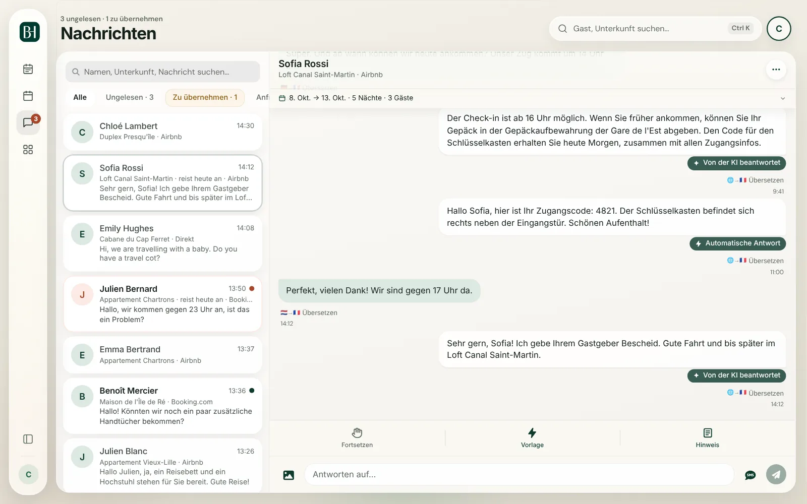 KI-Gästenachrichten