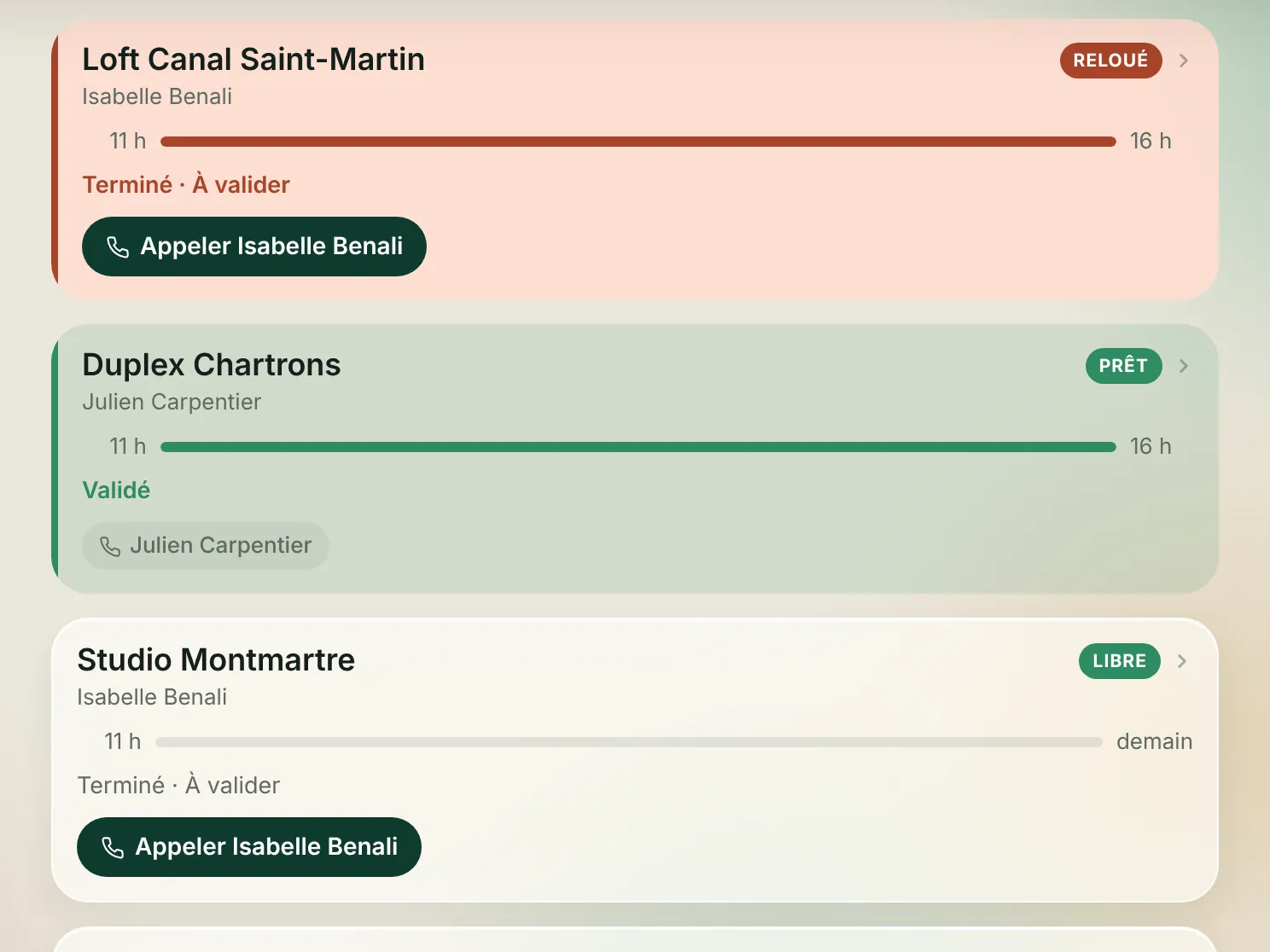 Gestion ménage locations
